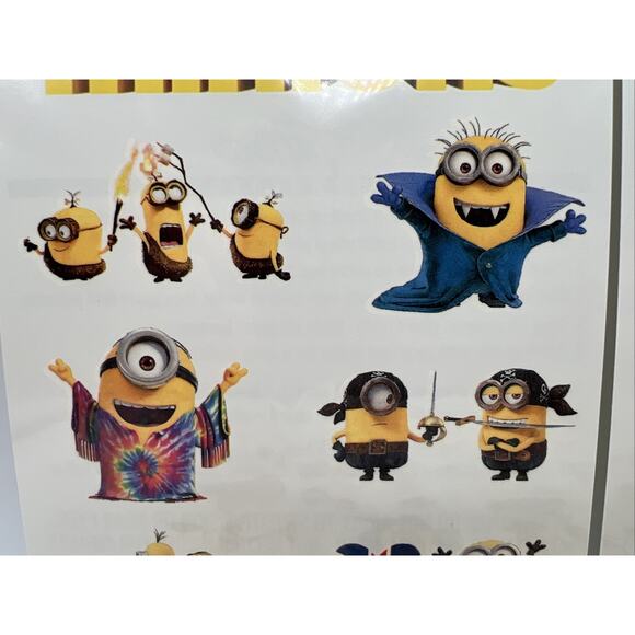Illumination Minions United Kingdom Temporary Tattoo 6 Sheets Of Tattoos Gru - Picture 4 of 10